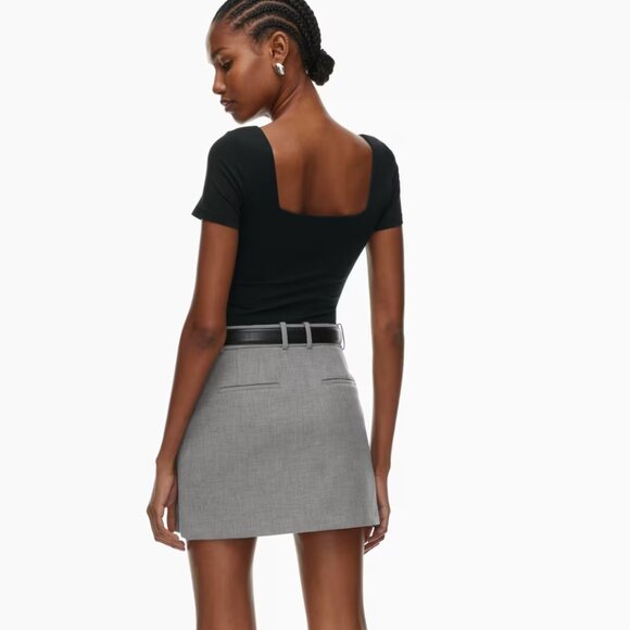 Aritiza Contour Squareneck Short Sleeve Bodysuit - Picture 4 of 4